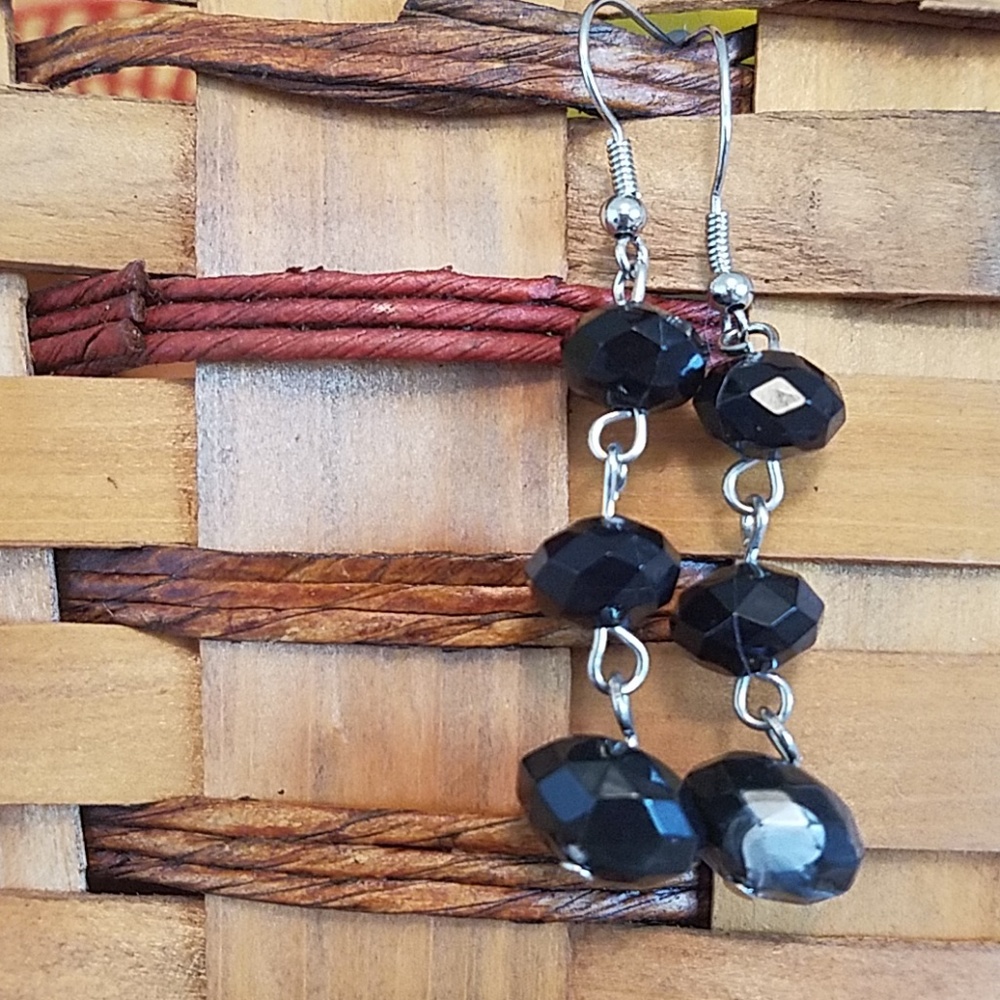 JC Penney Black Earrings